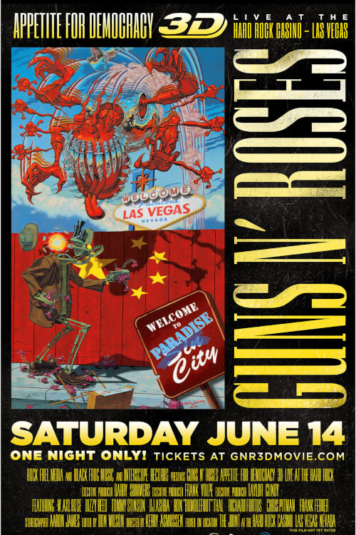 Guns N' Roses Appetite for Democracy 3D Live at Hard Rock Las Vegas